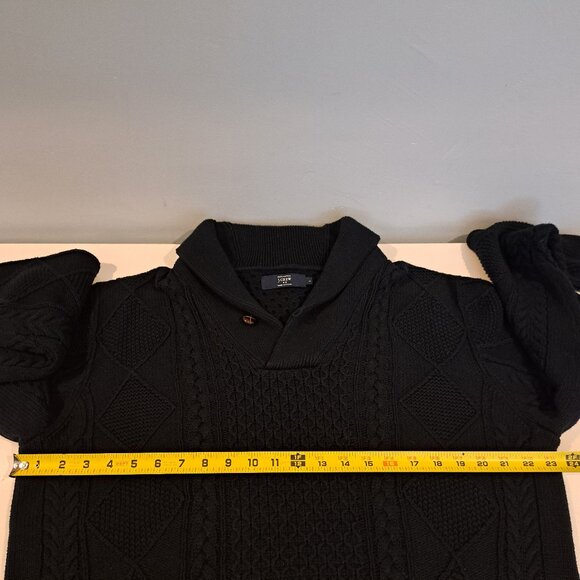 J. Crew Men's L 100% Cotton Cable Knit Cowl Neck Sweater Style 13528 - Picture 12 of 16